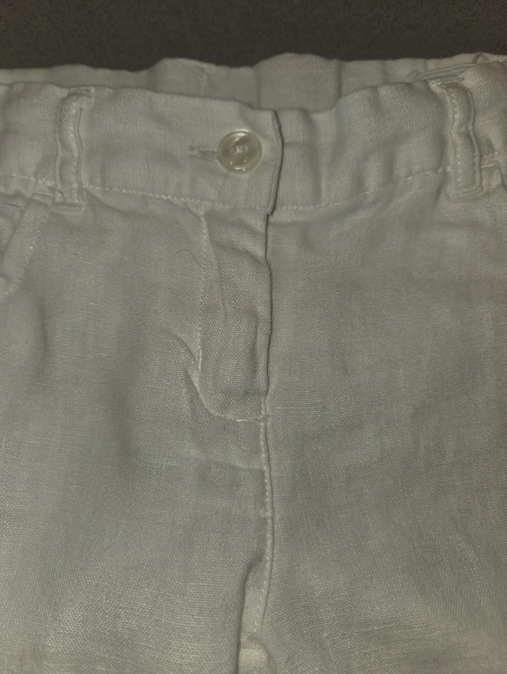 Janie And Jack White Linen Pants